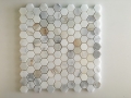 Tuile de mosaïque de marbre Calacatta or hexagone