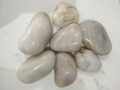 Haut blanc brillant pebble Pierre 3-5cm