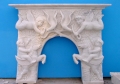 cheminée décorative en marbre blanc