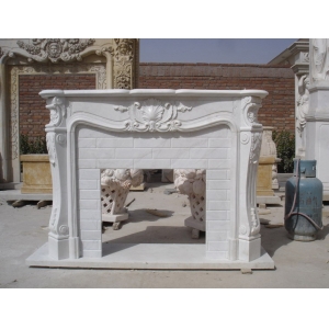 Snow White Marble Fireplace Mantel