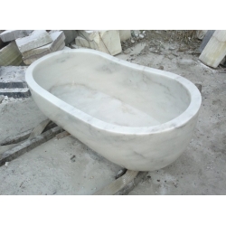  Baignoire en pierre blanche naturelle pour salle de bain